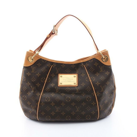 Louis Vuitton Galliera Shoulder Bag Leather Monogram Brown - Picture 1 of 7